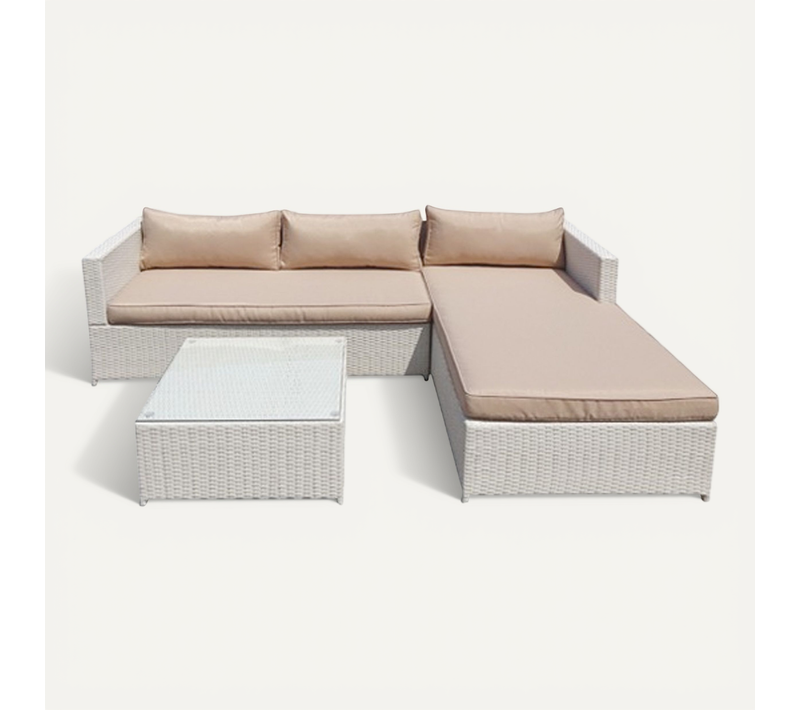 Morning Relax - Salon De Jardin - Canapé D'angle + Table Basse