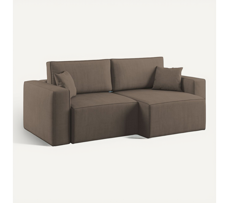 Morfeo Canapé Avec Assise Amovible En Tissu Imperméable T02 180 Cm Marrone