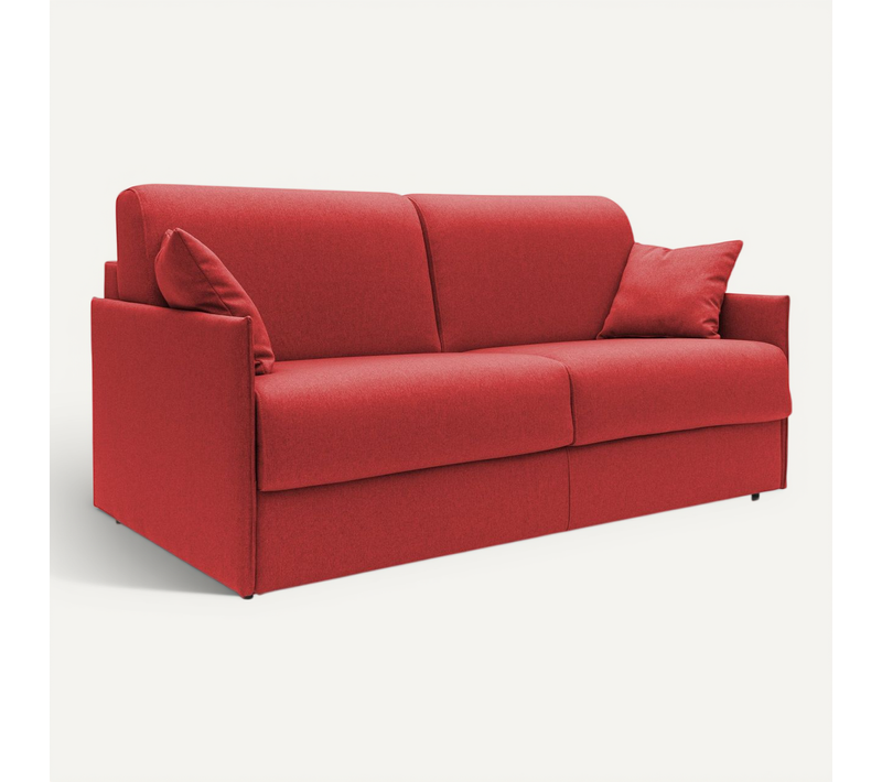 Evans Canapé Lit Convertible En Tissu Imperméable T13 169 Cm (mat. 140x197)  Rouge