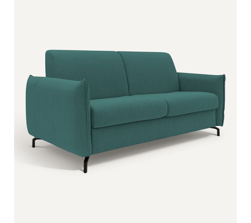 Scarlet Canapé Lit Convertible En Tissu Coton Mixte Imperméable T19 175 Cm (mat.120x197) Bleu Canard