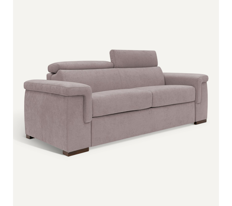 Giunone Canapé Convertible Matelas H18 Cm En Tissu Imperméable T02 200 Cm (mat.120x197) Rose