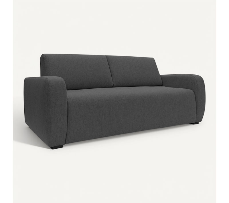 Duna Canapé Lit Convertible Matelas 20 Cm En Tissu Imperméable T03 195 Cm (mat. 140x197) Anthracite