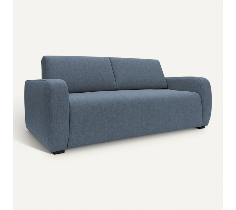 Duna Canapé Lit Convertible Matelas 20 Cm En Tissu Imperméable T03 215 Cm (mat. 160x197) Bleu