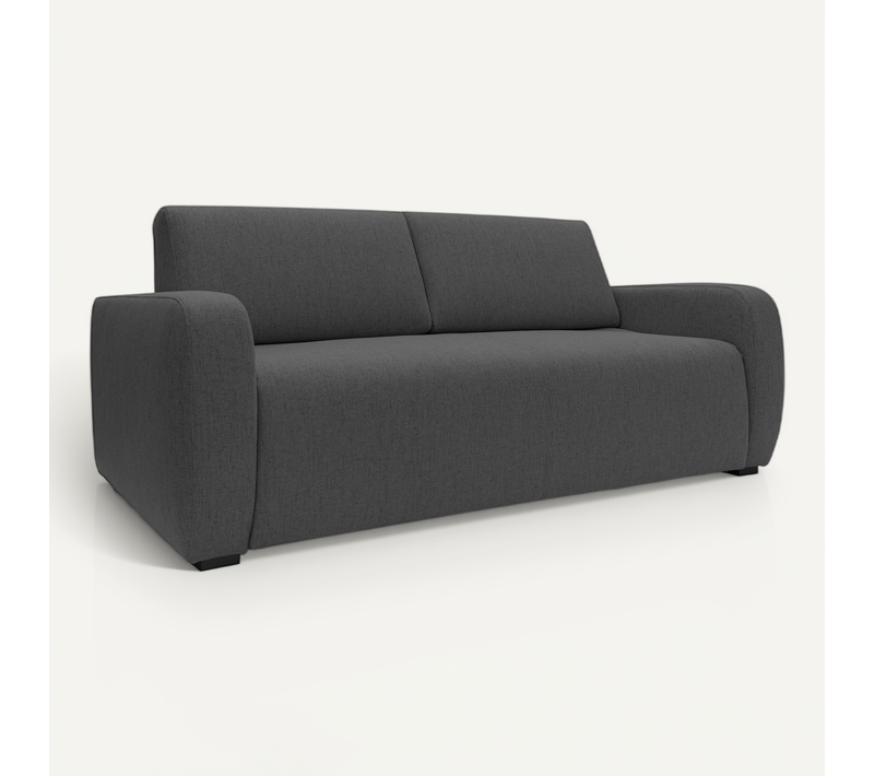 Duna Canapé Lit Convertible Matelas 20 Cm En Tissu Imperméable T03 215 Cm (mat. 160x197) Anthracite