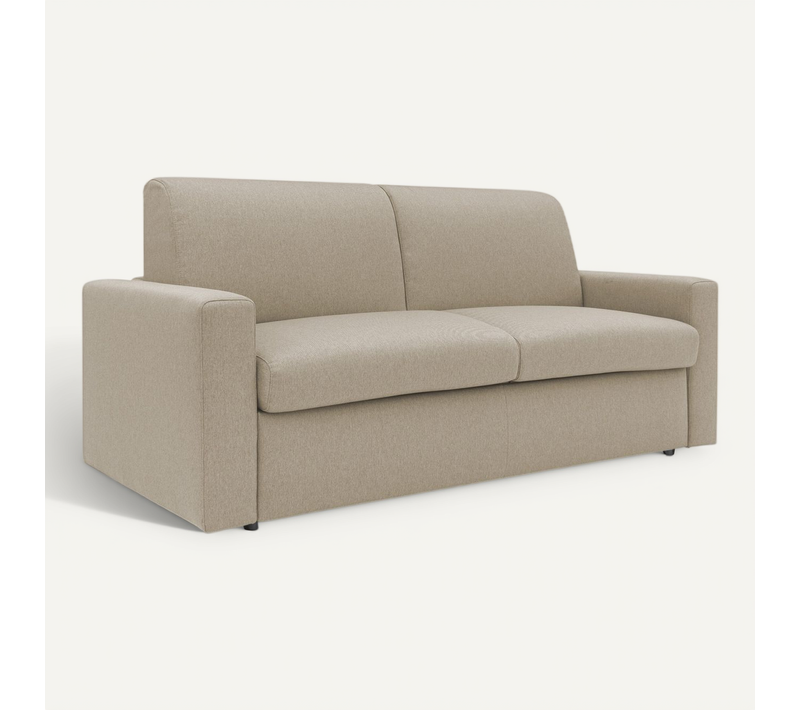 Kansas Canapé Lit Convertible H20 Cm En Tissu Imperméable T13 172 Cm (mat. 120x197) Beige