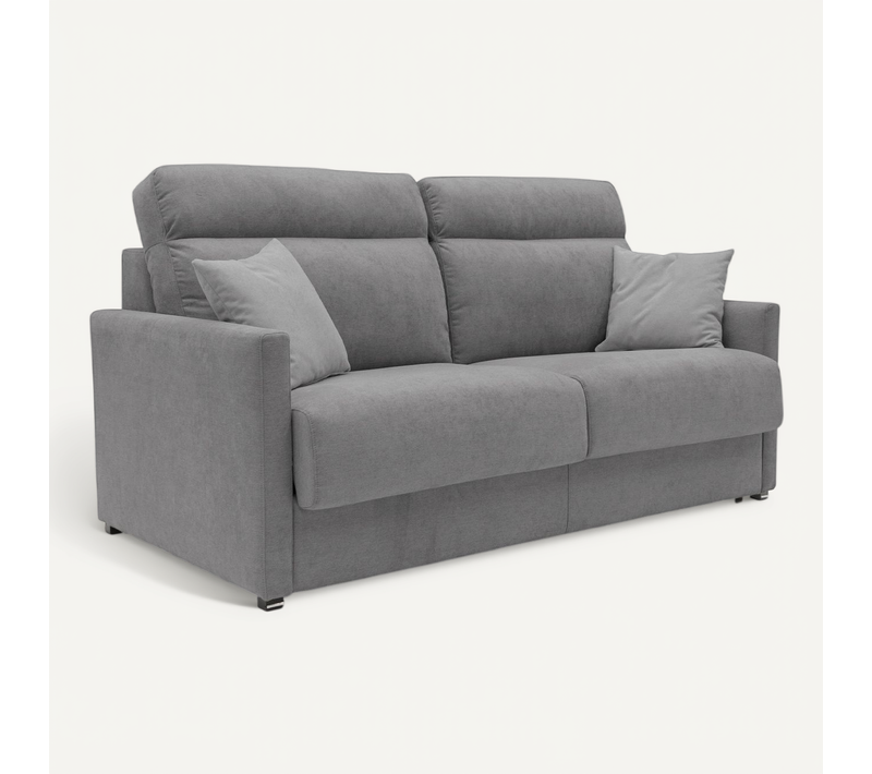 Margot Canapé Lit Convertible En Tissu Doux Imperméable T02 156 Cm (mat.120x197) Gris