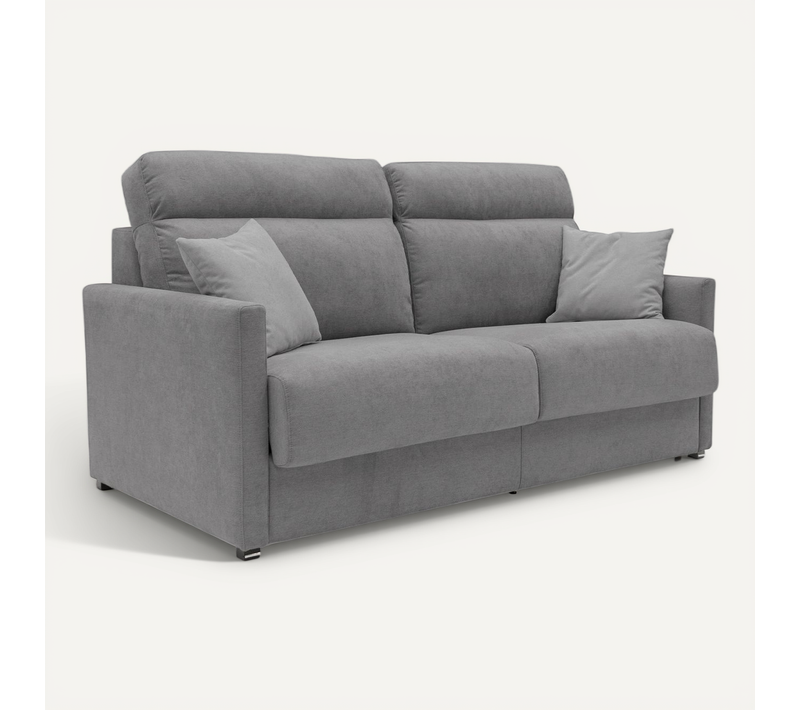 Margot Canapé Lit Convertible En Tissu Doux Imperméable T02 176 Cm (mat. 140x197) Gris