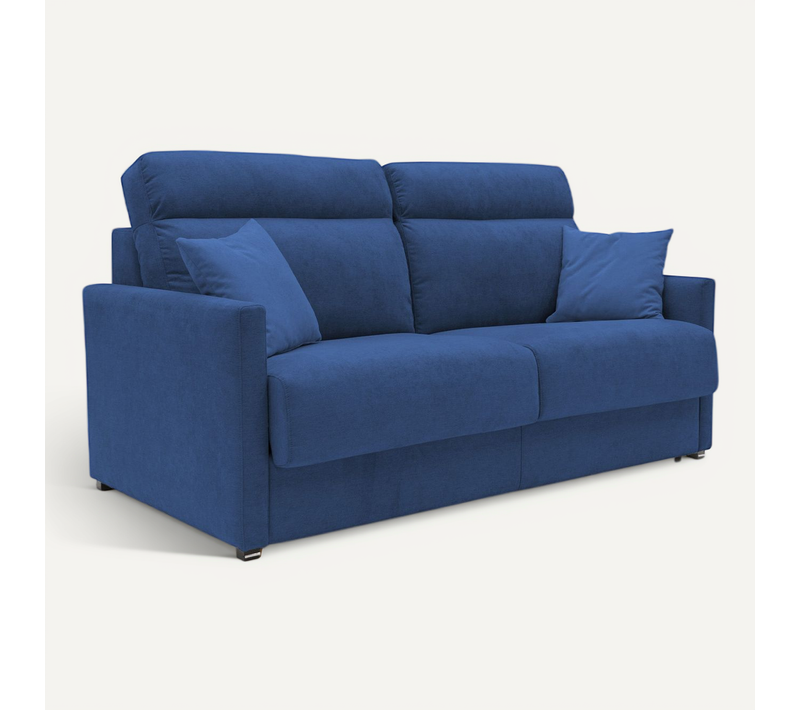 Margot Canapé Lit Convertible En Tissu Doux Imperméable T02 196 Cm (mat. 160x197) Bleu