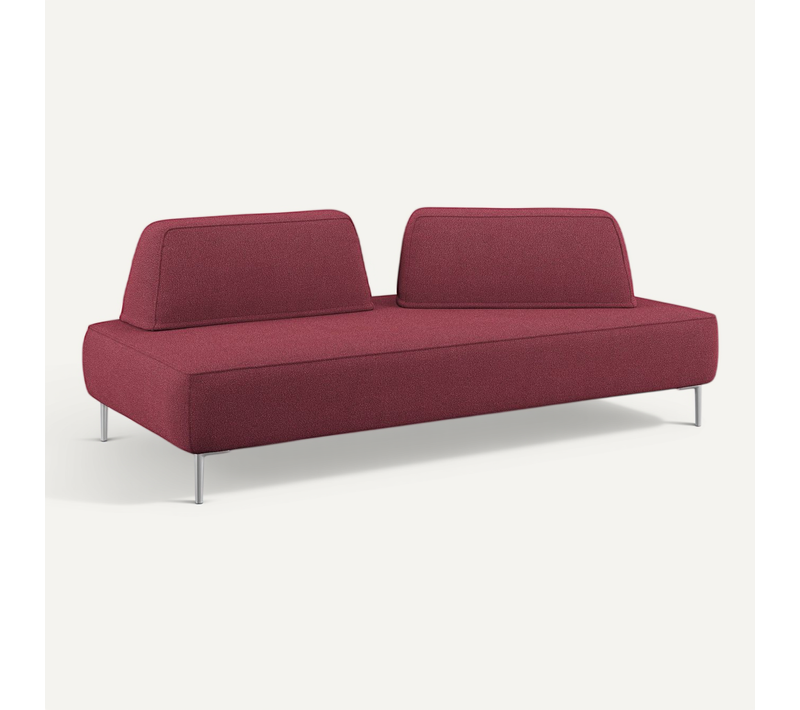 Newton Canapé Modulable Avec Dossier Amovibles T07 212 Cm Rouge