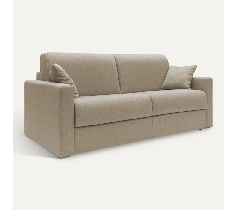 Chris Canapé Lit Convertible En Tissu Imperméable T13 166 Cm (mat. 120x197) Beige