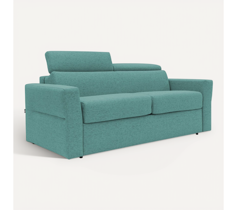 Avalon Canapé Lit Matelas H18 Cm De Haut En Tissu Imperméable T03 180 Cm (120x197) Vert Aquamarine