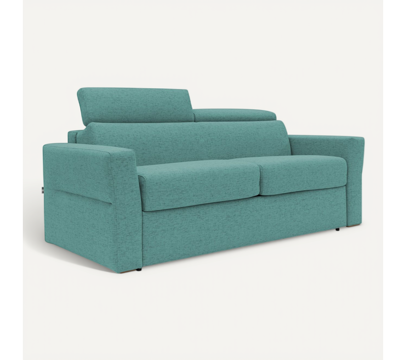 Avalon Canapé Lit Matelas H18 Cm De Haut En Tissu Imperméable T03 200 Cm (140x197) Vert Aquamarine