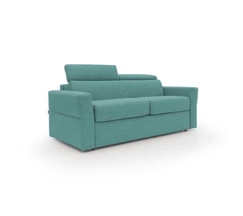 Avalon Canapé Lit Matelas H18 Cm De Haut En Tissu Imperméable T03 220 Cm (160x197) Vert Aquamarine