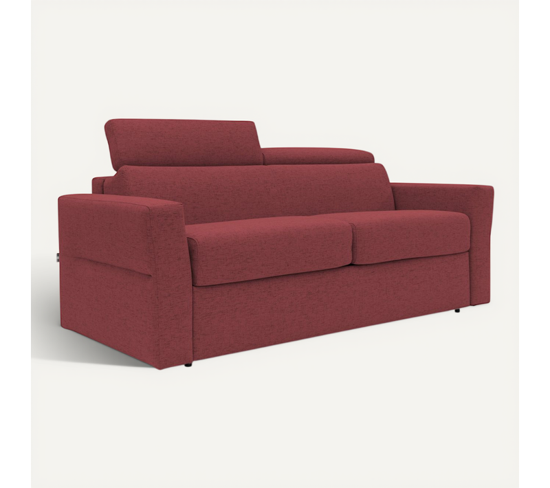 Avalon Canapé Lit Matelas H18 Cm De Haut En Tissu Imperméable T03 220 Cm (160x197) Rouge
