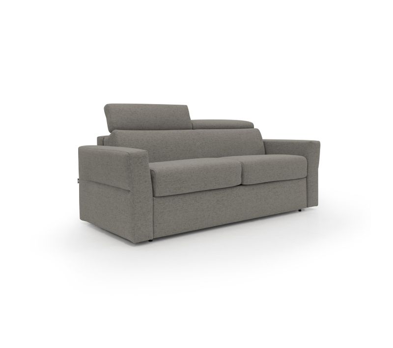 Avalon Canapé Lit Matelas H18 Cm De Haut En Tissu Imperméable T03 220 Cm (160x197) Taupe