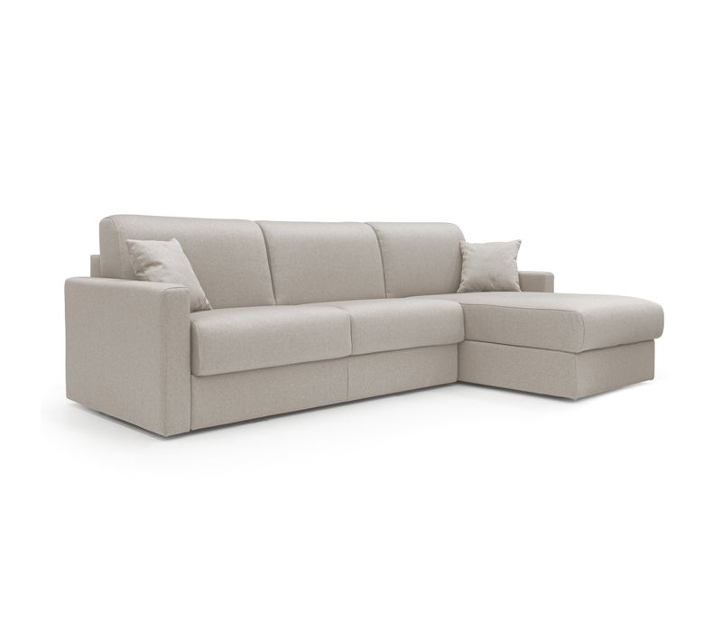 Chris Canapé D'angle 5 Places En Tissu Imperméable 248 Cm Droit Creme