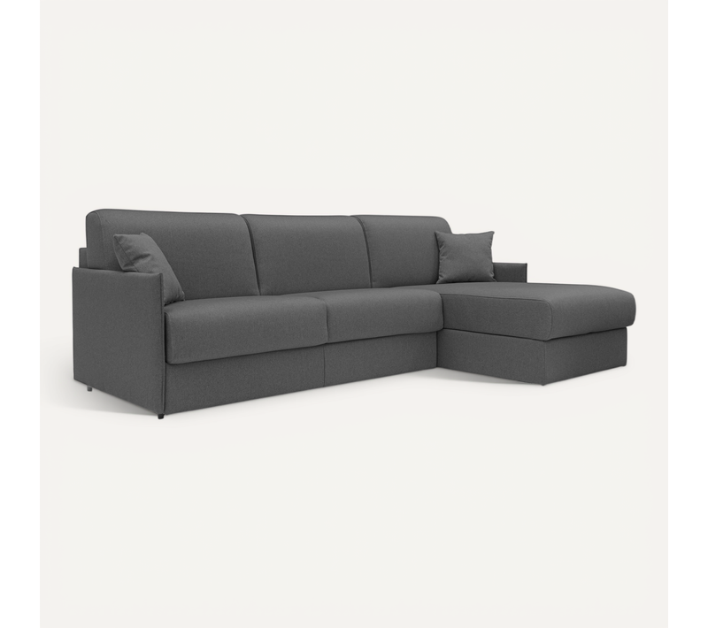 Evans Canapé D'angle Convertible En Tissu Imperméable T13 272 Cm Gauche (mat. 160x197) Anthracite