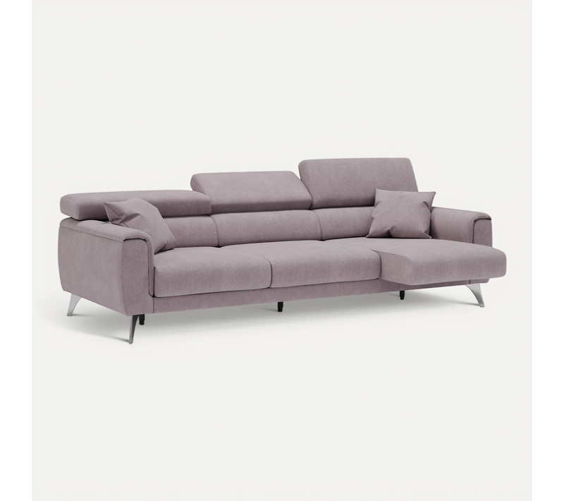 Caravaggio Canapé 3 Assises Extensibles En Tissu Imperméable T02 244 Cm Rose