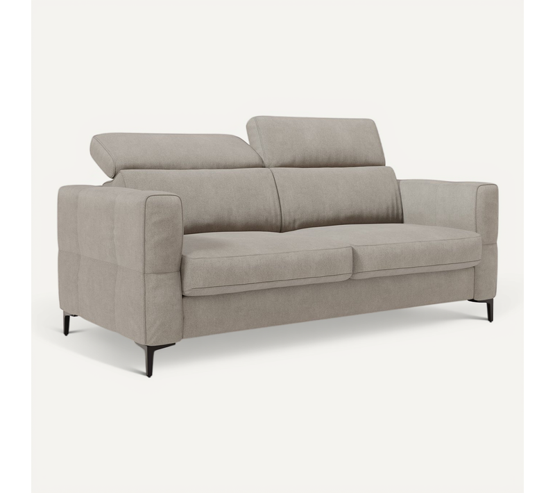 Gardenia Canapé Convertible Matelas H18 Cm Tissu Imperméable T02 178 Cm (mat. 120x197) Gris