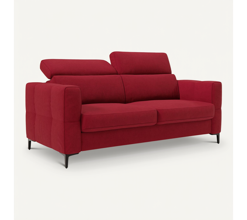 Gardenia Canapé Convertible Matelas H18 Cm Tissu Imperméable T02 178 Cm (mat. 120x197) Rouge