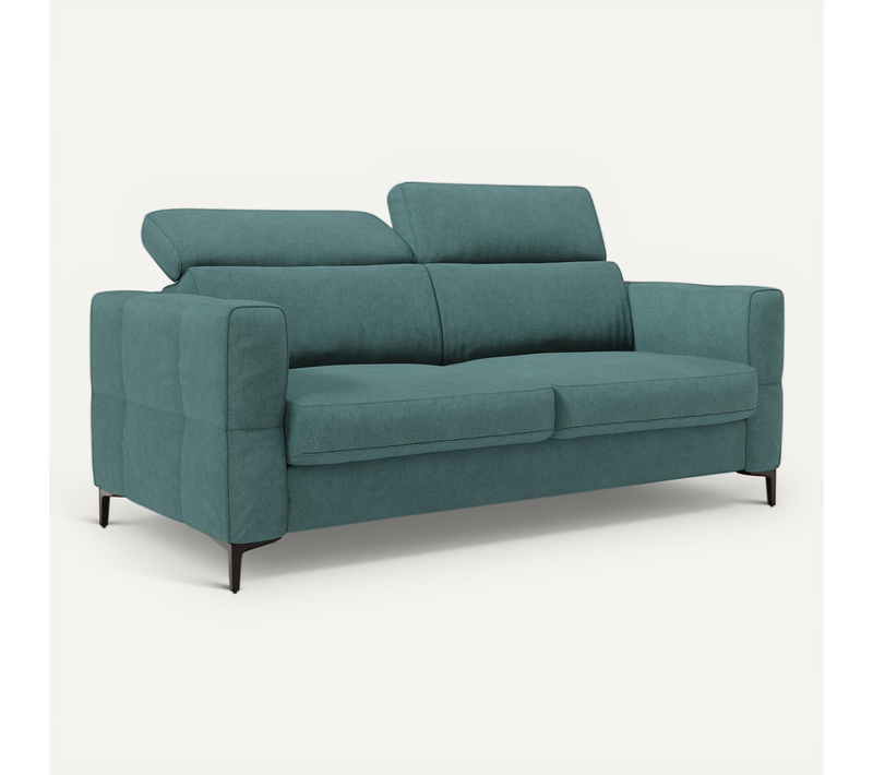 Gardenia Canapé Convertible Matelas H18 Cm Tissu Imperméable T02 198 Cm (mat. 140x197) Vert Pétrole