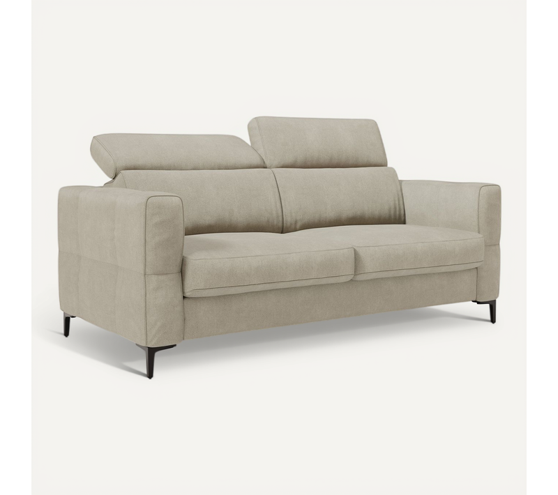 Gardenia Canapé Convertible Matelas H18 Cm Tissu Imperméable T02 218 Cm (mat. 160x197) Crème