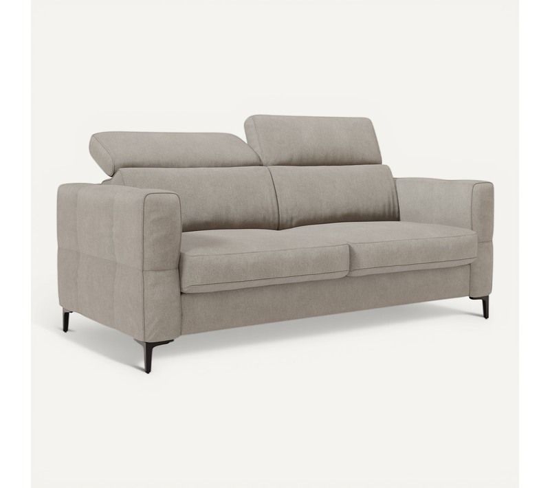Gardenia Canapé Convertible Matelas H18 Cm Tissu Imperméable T02 218 Cm (mat. 160x197) Gris