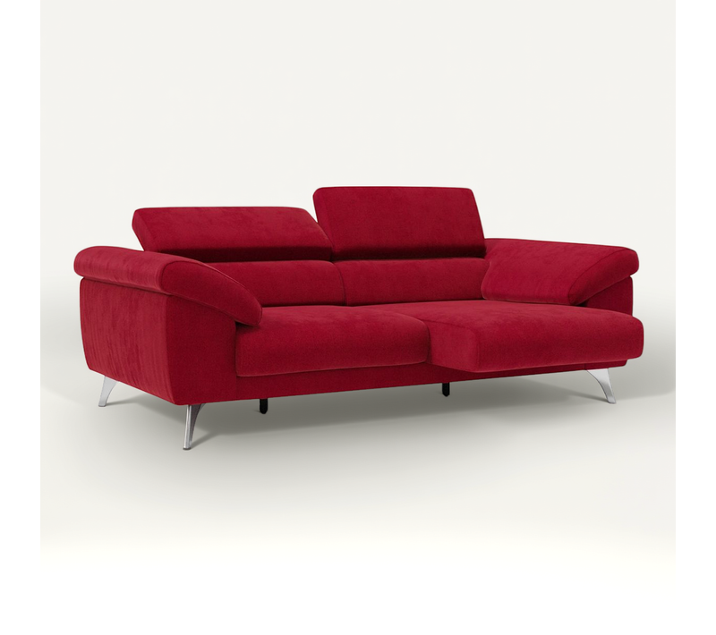 Donatello Canapé Assises Extensibles Accoudoirs Avec Coffre Tissu Détachable 183 Cm Bordeaux
