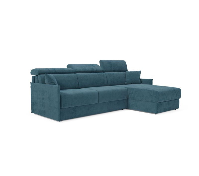Miryam Canapé Convertible D'angle En Tissu Détachable T31 272 Cm Gauche Crème
