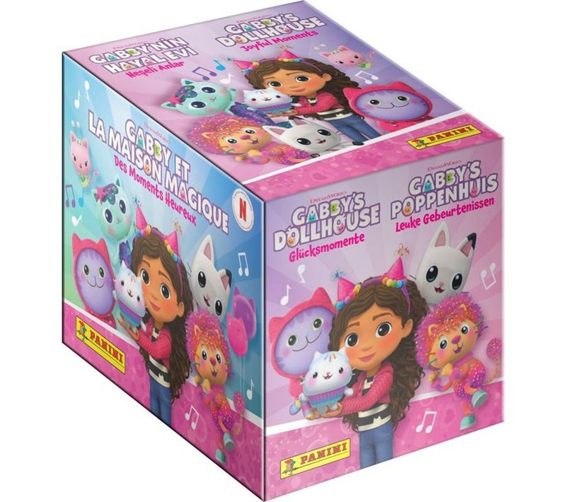 Boîte Autocollants Gabby's Dollhouse – 36 Pochettes (180), Album 32 P. + Poster