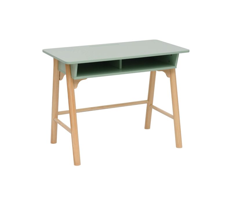 Bureau Pour Enfants Luan 70x90x50 Mdf Pin Vert D'eau Marron