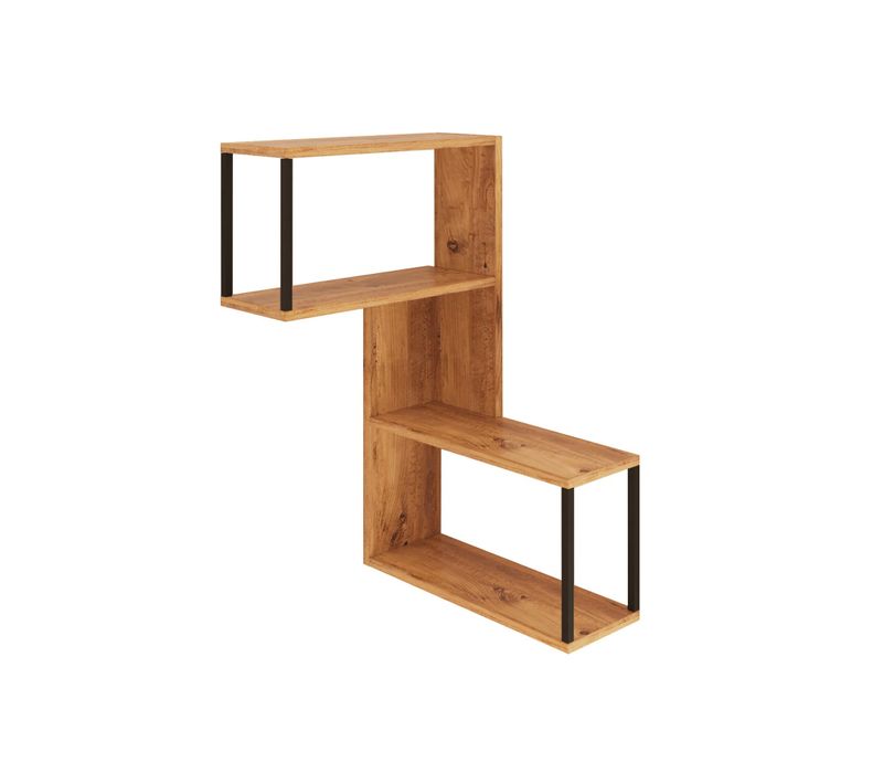 Étagère Murale 85x53,5x19,5 Panneau De Particules Fer Marron Gris Foncé Moderne