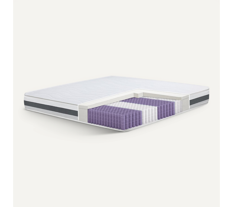Matelas à Ressorts Ensachés Et Mémoire 140x200 20 Cm - Moyen-ferme, Automodelant