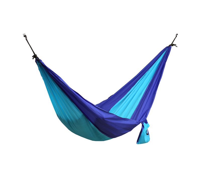 Hamac Bleu Nylon Aver Sac De Transport Jardin Camping 275x136