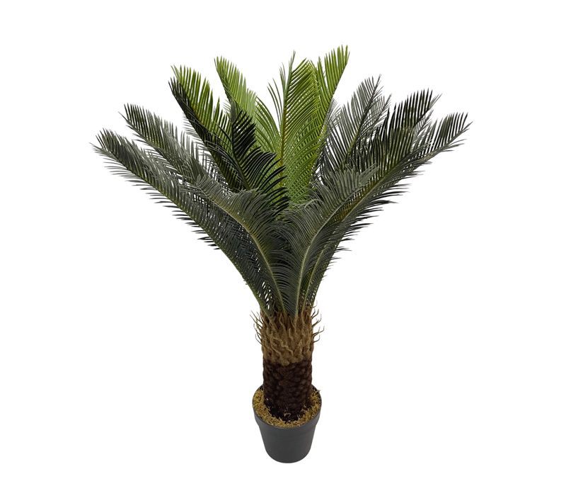 Plante Artificielle Cycas Siyar 90x35x35 Polyéthylène Vert Marron