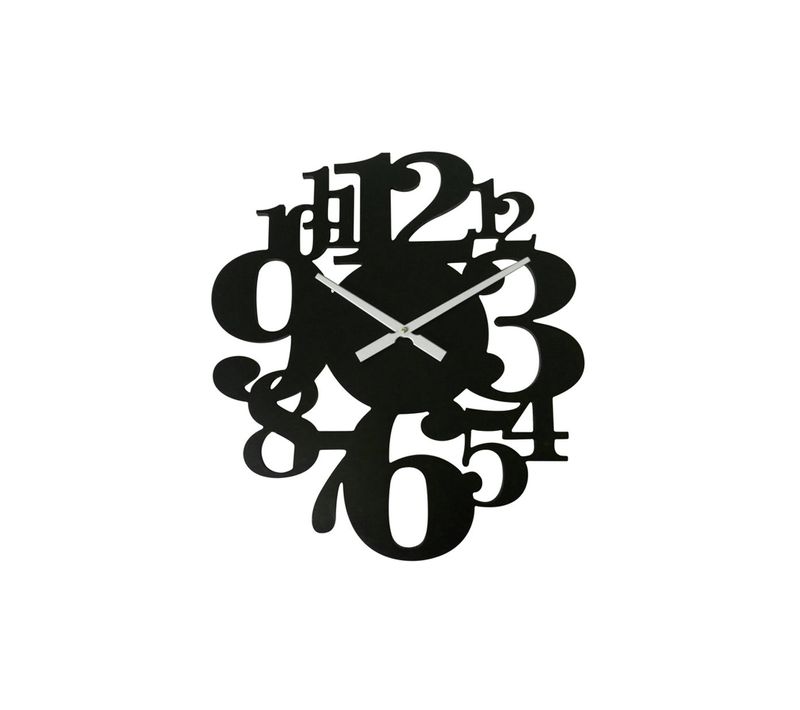 Horloge Suspendue Montres Noir Mdf Grands Chiffres 55x50x4,5