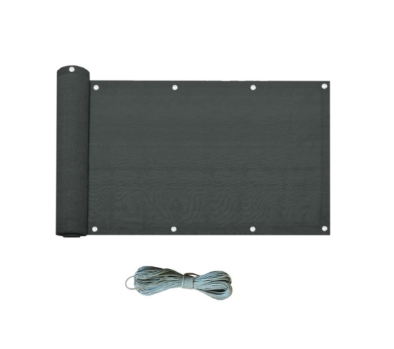 Brise-vue Balcon Pare Soleil Polyéthylène Gris Anthracite 0,9x5