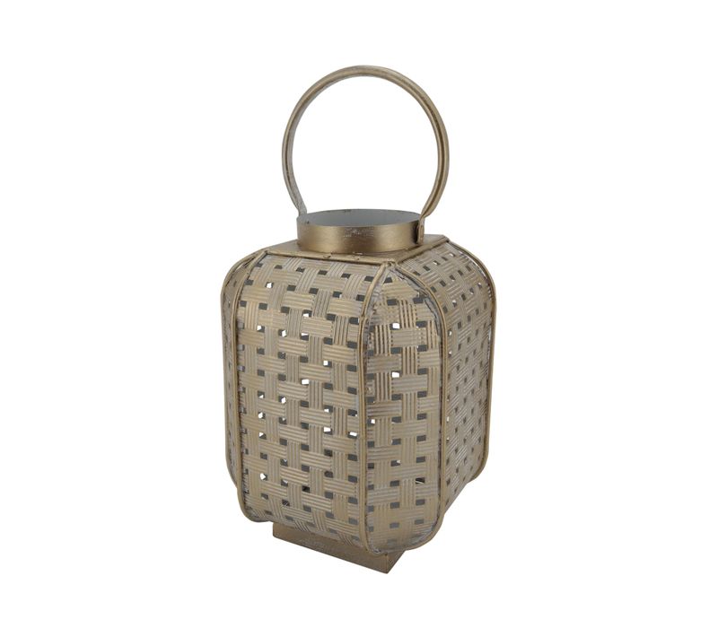 Grande Lanterne Marocaine En Métal Doré Pour L'intérieur Et L'extérieur