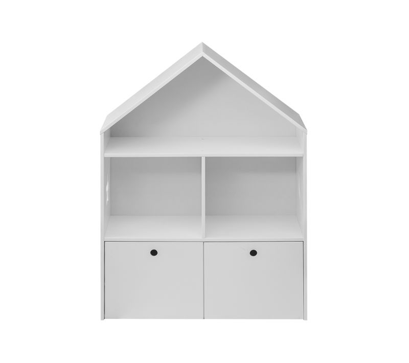 Bibliothèque Pour Enfants Coffre à Jouets En Bois Blanc 3 Etageres 2 Tiroirs Chambre