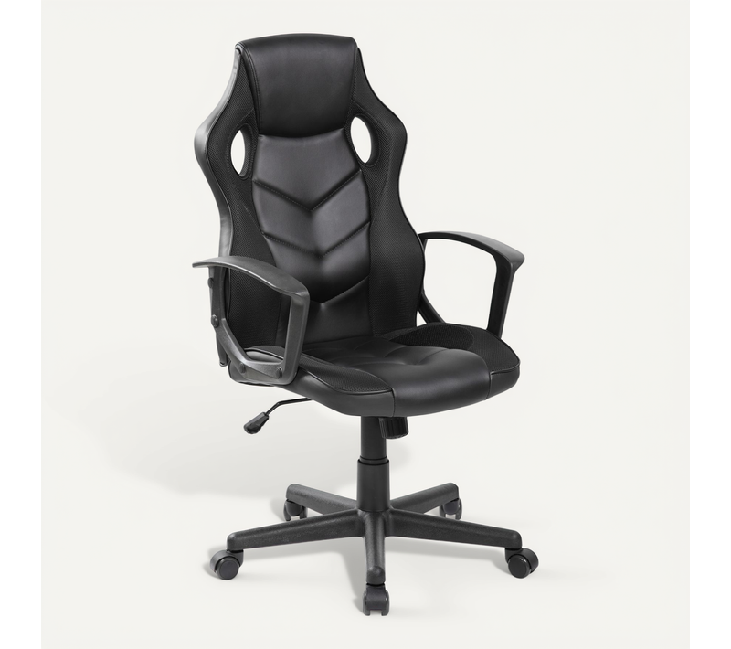Fauteuil De Jeu Fauteuil De Bureau Exécutif En Cuir Synthétique Noir