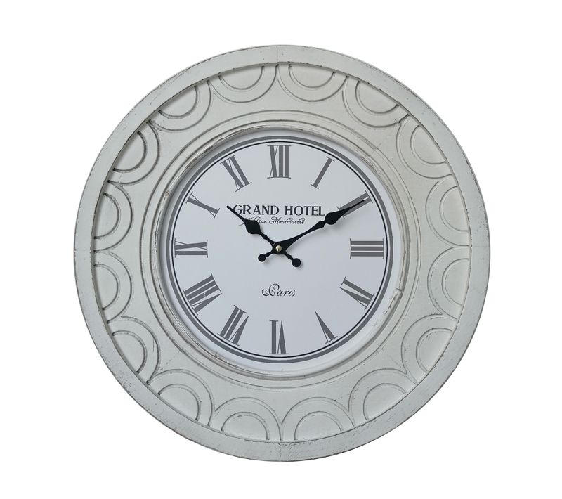 Grande Horloge Murale Horloges Shabby Mdf Blanc Pour Cuisine Salon