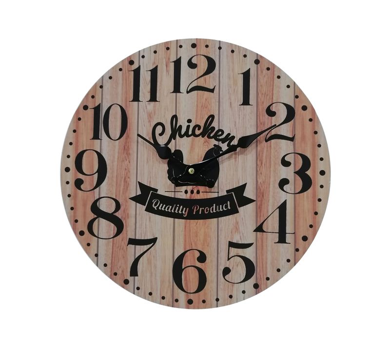 Horloge Murale De Cuisine Style Vintage Mdf Brun Noir Idée Cadeau