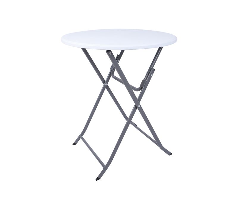 Table De Balcon Pliante Acier Plastique Blanc Gris Gain De Place