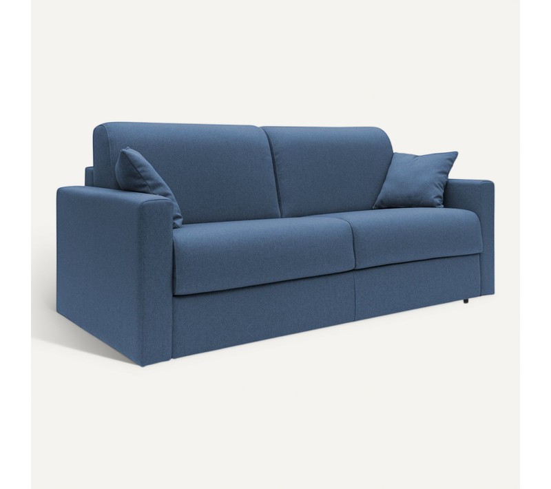 Chris Canapé Lit Convertible En Tissu Imperméable T13 166 Cm (mat. 120x197) Bleu