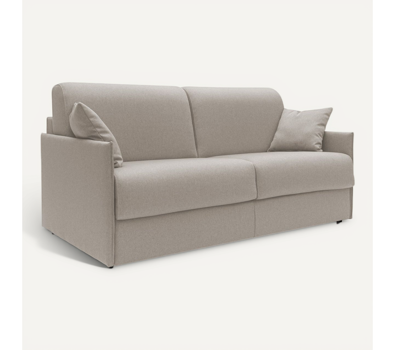 Evans Canapé Lit Convertible En Tissu Imperméable T13 169 Cm (mat. 140x197)  Creme