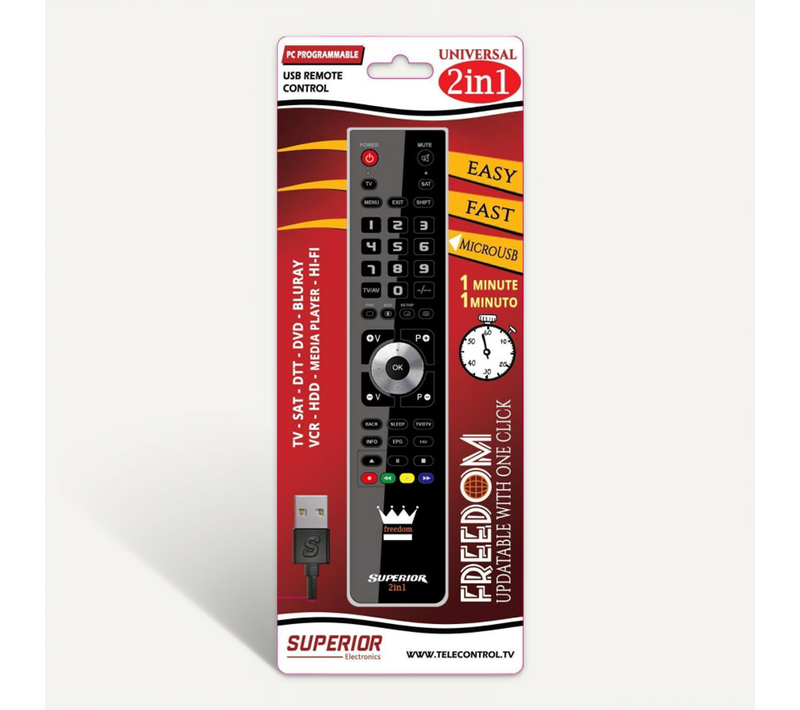 Telecommande Origne Mbg Freedom 2-1 Noire