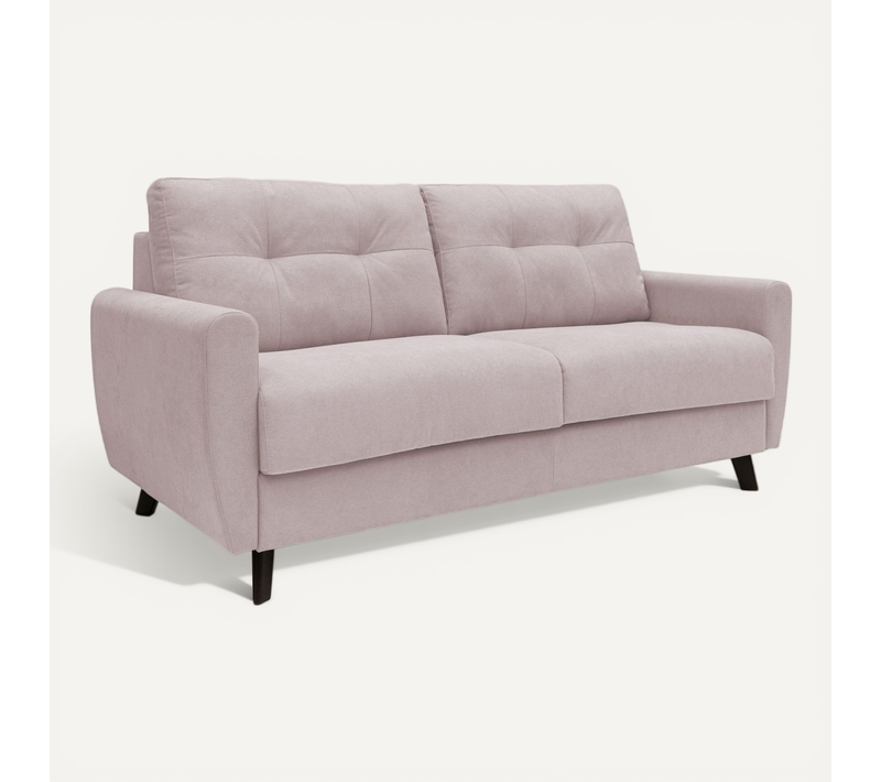 Callisto Canapé Lit Convertible En Tissu Doux Imperméable T02 168 Cm (mat. 120x197) Rose