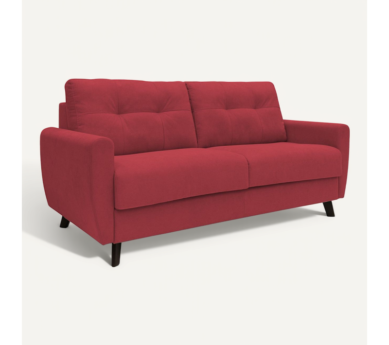 Callisto Canapé Lit Convertible En Tissu Doux Imperméable T02 168 Cm (mat. 120x197) Rouge
