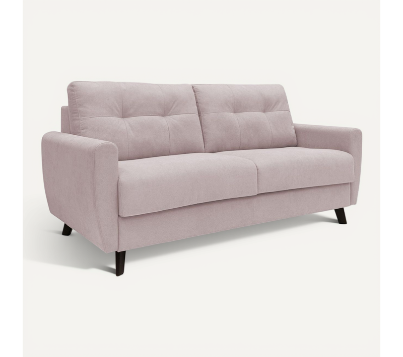 Callisto Canapé Lit Convertible En Tissu Doux Imperméable T02 188 Cm (mat. 140x197) Rose
