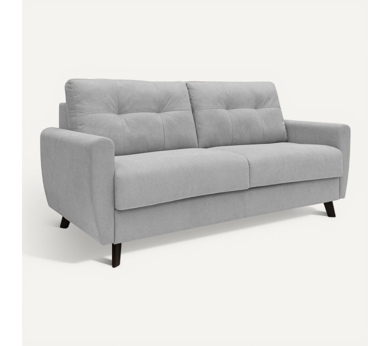Callisto Canapé Lit Convertible En Tissu Doux Imperméable T02 188 Cm (mat. 140x197) Gris Clair